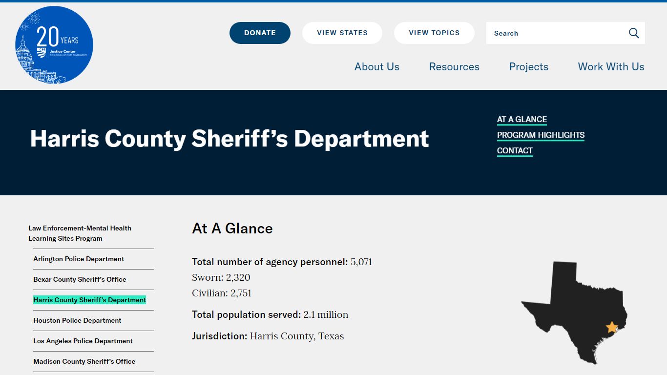 Harris County Sheriff's Department - CSG Justice Center